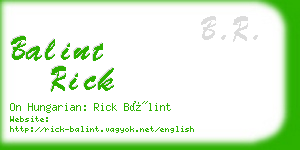 balint rick business card